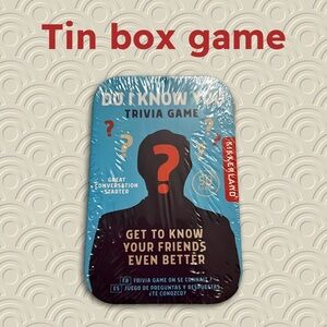 🆕📦*BNiB* KIKKERLAND | Tin Box game | Do I Know You? Trivia Game - NEW !